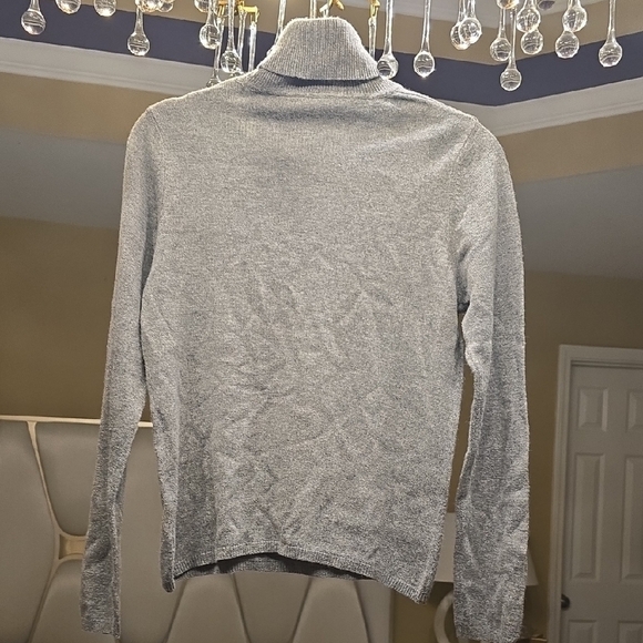 August Silk Women's Gray Turtleneck Sweater - Picture 8 of 12